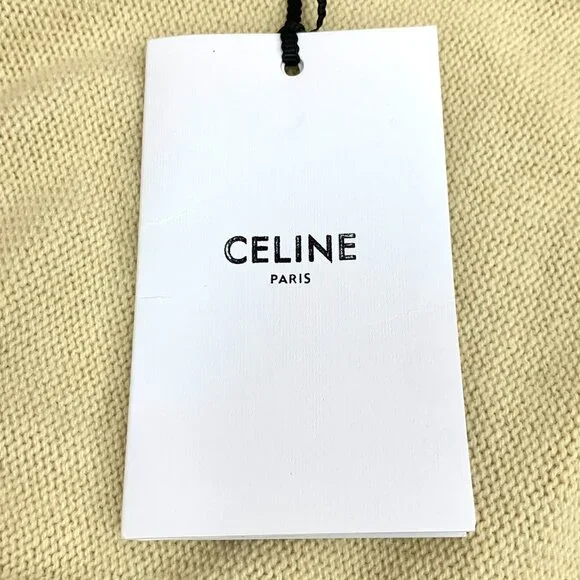 DW0635 Celine Brown Carriage Embroidery Cashmere Round Neck Long Sleeve Knitted